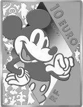 Monnaie de Paris  Mickey and friends - 100 years of Disney - Rectangle coin - 10 Euros Silver BE 2023 (MDP)