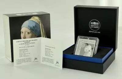Monnaie de Paris 10 Euro Vermeer (1632-1675) Girl with Pearl - 2021 - Silver Proof - Monnaie de Paris