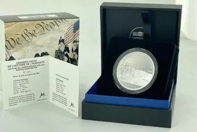 Monnaie de Paris 10 Euro Washington in front of Boston- 2021 - Silver Proof - Monnaie de Paris