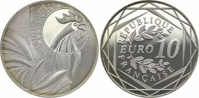 Monnaie de Paris 10 Euros, Rooster - 2011 - Silver - Proof