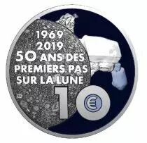 Monnaie de Paris 10 Euros Silver BE 2019 - 50 years of the first steps on the Moon (MDP)
