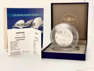 Monnaie de Paris 50 Euro Normandie - The Great French Ships - 2014 - Silver Proof - Monnaie de Paris