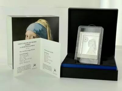 Monnaie de Paris 50 Euro Vermeer (1632-1675) Girl with Pearl - 2021 - Silver Proof - Monnaie de Paris