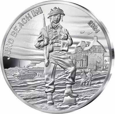 Monnaie de Paris Canada - Juno Beach - 80 years of the DDAY - 10 Euros Silver 2024