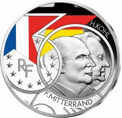 Monnaie de Paris Mitterrand - Kohl - Couple Franco-allemand - 10 Euros Argent BE 2020 (MDP)