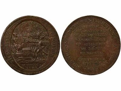 Monneron - Cinq Sols to the Oath - 1792, Year IV Birmingham