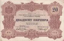 Montenegro 20 Perpera - Coat of arms - 1914 - Serial L.2 - P.19