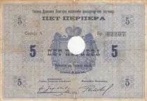 Monténégro 5 Perpera - Armoiries - 1914 - Série 02207