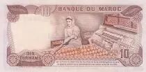 Morocco 10 Dirhams  Hassan II - 1985 - aXF  - P.57b - Serial BE/40
