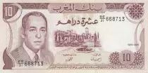 Morocco 10 Dirhams  Hassan II - 1985 - XF +  - P.57b - Serial BE/31