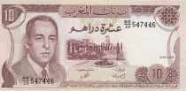 Morocco 10 Dirhams  Hassan II - 1985 - XF +  - P.57b - Serial BE/39