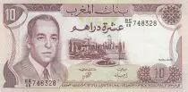 Morocco 10 Dirhams  Hassan II - 1985 - XF  - P.57b - Serial BE/48
