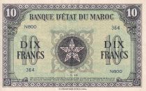Morocco 10 Francs - 01-03-1944 - XF - Serial N.800 - P.25
