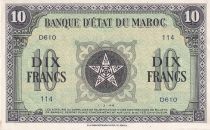 Morocco 10 Francs - Green -  01-03-1944 - Série D.610 - P.25