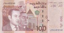 Morocco 100 Dirhams 2002 - Mohamed VI, Hassan II