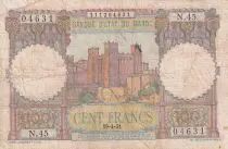 Morocco 100 Francs - Ksar d\'A&iuml;t-ben-haddou - 19-04-1951 - F - Serial N.45 - P.45