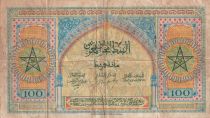 Morocco 100 Francs - Meknes - 01-08-1943 - Serial A.393 - P.27A