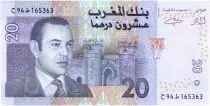 Morocco 20 Dirhams Mohamed VI - View of Ksour - 2005