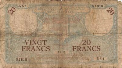Morocco 20 Francs - 01-03-1945 - P.18b