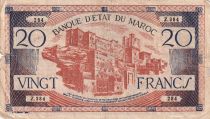 Morocco 20 Francs - 1943 - Fine - Serial Z.384 - P.39