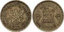 Morocco 20 Francs Cherifian Empire - 1371 (1952)