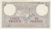 Morocco 20 Francs Minaret - 01-03-1945 - XF - R.1861-470 - P.18b