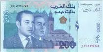 Morocco 200 Dirham Mohamed VI - Hassan II - 2002
