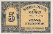 Morocco 5 Francs - 01-03-1944 - P.24 - XF to AU - 25911783