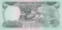 Morocco 50 Dirhams - Hassan II - Barrage - 1970 - Serial C.36 - XF to AU - P.58
