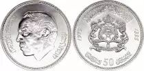 Morocco 50 Dirhams, 20 &egrave;me anniversaire de l\'ind&eacute;pendance - 1975