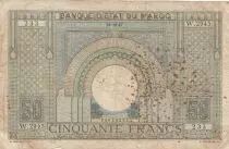 Morocco 50 Francs - 28-10-1947 - Serial W.2945