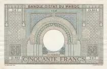 Morocco 50 Francs 01-03-1945 - XF - Serial D.803 - P.21