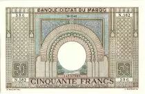 Morocco 50 Francs 14-11-1941  - XF + - Serial N.582- P.21