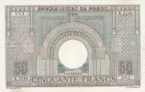 Morocco 50 Francs 28-10-1947 - XF - large type - Serial X.2248 - P.21