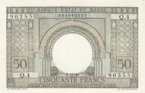 Morocco 50 Francs Gateway - 02-12-1949 - XF to AU - Serial Q.4 - P.44