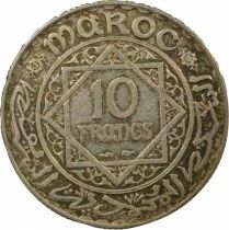 Morocco Muhammad V - 10 Silver Francs - 1352 AH /(1933 / 1934) Paris
