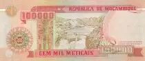Mosambik 100000 Meticais - Bank of Mozambique - Hydroelectric dam - 1993 - Serial FD - P.139