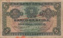 Mosambik 5 Libras - 15-09-1919 - Overprint - P.R21