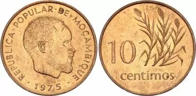 Mozambico 10 Centimos President Samora Machel - 1975