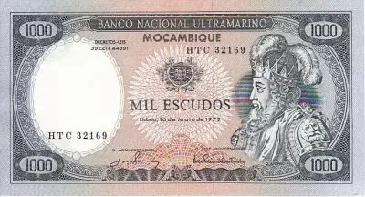 Mozambico 1000 Escudo Alfonso V - Boats