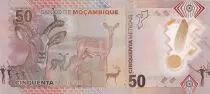 Mozambico 50 Meticais - S. M. Machel - Deer - Polymer - 16-06-2024 - Serial BA