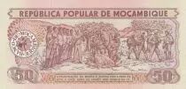 Mozambico 50 Meticais Soldiers, flag ceremony - 1986