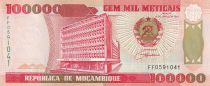 Mozambique 100000 Meticais - Banque du Mozambique - Barrage - 1993 - Série FF - P.139