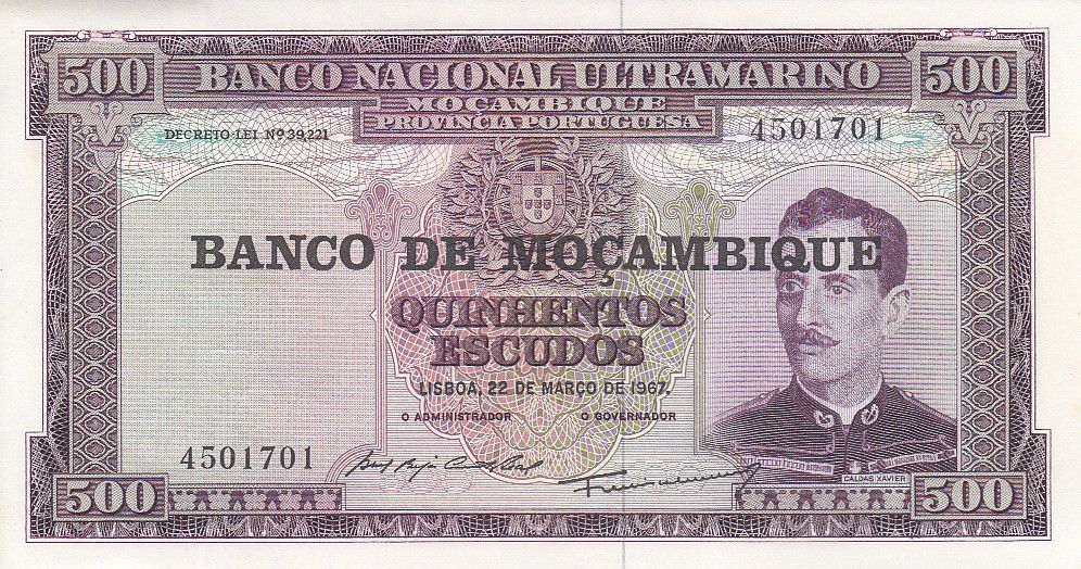 P 127 P127 MOZAMBIQUE UNC 500 Meticais 1980 Banknote Note 