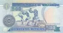 Mozambique 500 Meticais - Statue art africain - S&eacute;rie AW - 1991