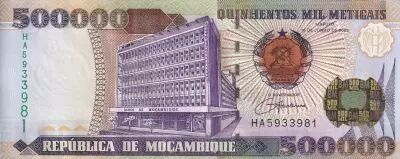 Mozambique 500000 Meticais - Banque du Mozambique - Ouvriers - 16-06-2003 - S�rie HA