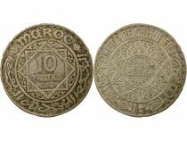 Muhammad V - 10 Silver Francs - 1352 AH /(1933 / 1934) Paris