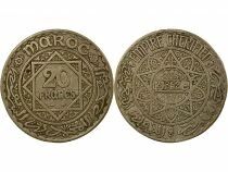Muhammad V - 20 Silver Francs - 1352 AH /(1933 / 1934) Paris