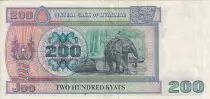 Myanmar 200 Kyats- Chinze - Elephant - 1994 - XF - P.75