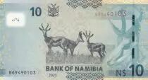 Namibia 10 Namibia Dollars Dollars, Dr Sam Nujoma - Springbok 2025 - Serial B6